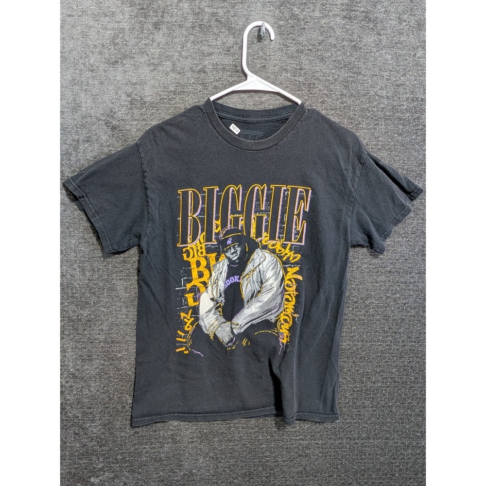 Notorious B.I.G. Biggie Smalls Brooklyn Graphic T-Shirt Mens Medium Black
